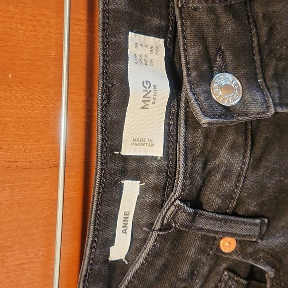 Mango High Rise Skinny Jeans size US 6 black - Picture 8 of 16
